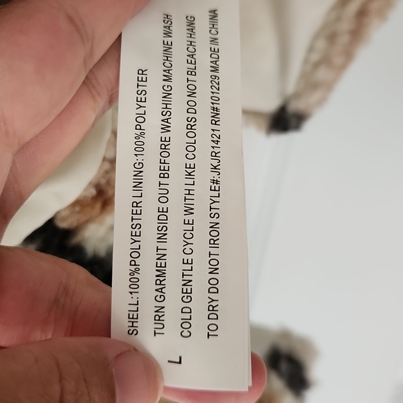 STOOSH Faux Shearling Teddy Cardigan Large - Picture 6 of 6